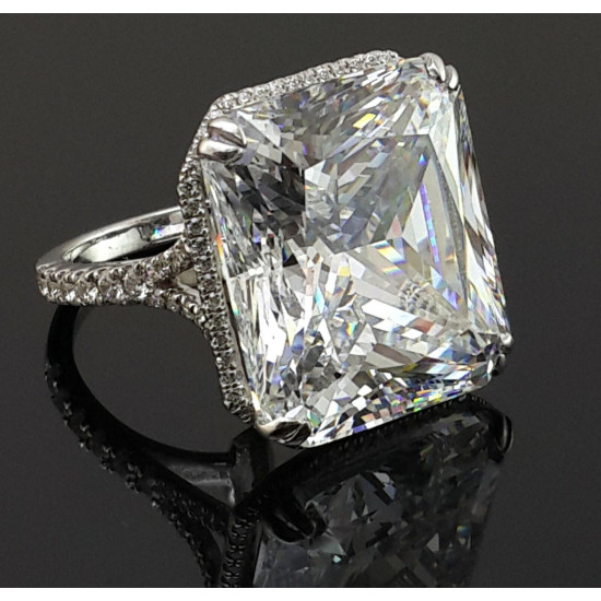 35ct Elizabeth Taylor Ring inspired celebrity jewelry halo radiant cut asscher