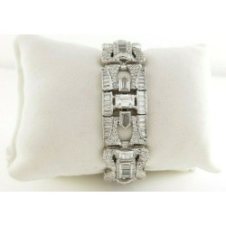 Bracelet Art Deco Style Vintage 925 Sterling Silver Jewelry Women Stackable New