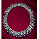 Lab Created Sapphire Collar Necklace Wedding Bridal Estate CZ Women Jewelry