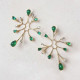 Syn Zambian Emerald Earring 925 Sterling Silver Handmade Auction Luxury Jewelry