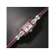 Sterling Silver Wonen Wristwatch 925 Sterling Silver Pink & White CZ Jewelry